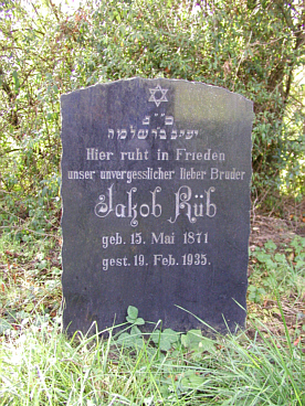 jüdischer Friedhof - Grabstein